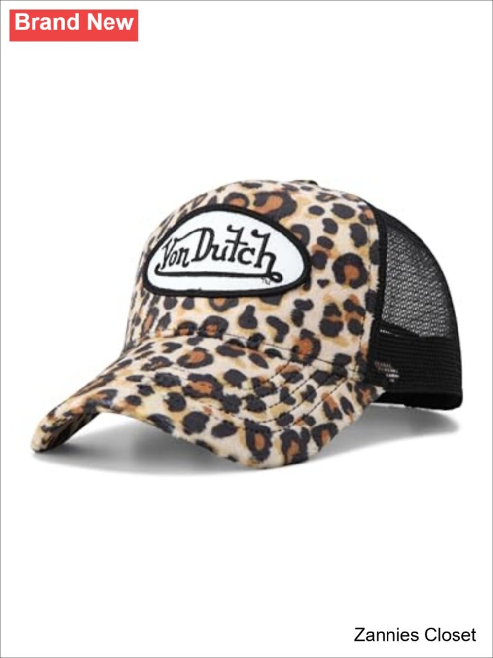 🤠 Von Dutch Velvet Trucker Hat Mesh Back Snapback Baseball Cap